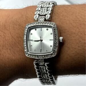 Silver Crystal Watch